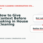 How to Give Context Before Asking in House Cleaning Conversation English