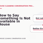 How to Say Something Is Not Available in House Cleaning Conversation English