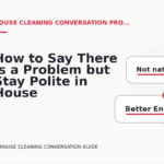 How to Say There Is a Problem but Stay Polite in House Cleaning Conversation English
