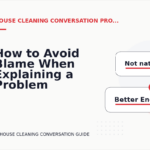How to Avoid Blame When Explaining a Problem in House Cleaning Conversation English