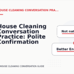 House Cleaning Conversation Practice: Polite Confirmation Examples